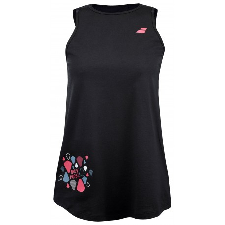BABOLAT PADEL COTTON TANK WOMEN Black Black 2024