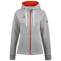 BABOLAT EXERCISE HOOD JACKET WOMEN High Rise Hthr