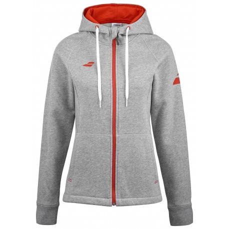 2024 BABOLAT EXERCISE HOOD JACKET WOMEN High Rise Hthr