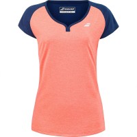 BABOLAT PLAY CAP SLEEVE TOP WOMEN Fluo Strike-Estate Blue 